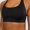 Flow Bonded Scoop Neck Sports Bra - Black