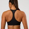 Flow Bonded Scoop Neck Sports Bra - Black