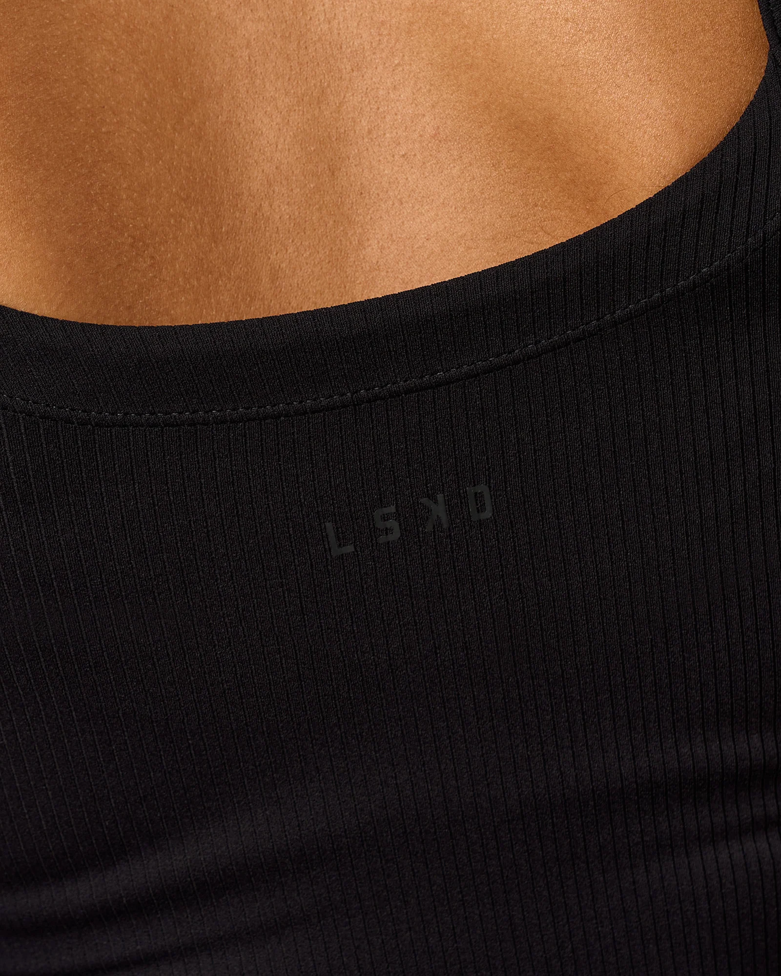 CF Move Through It Rib Tank - Black