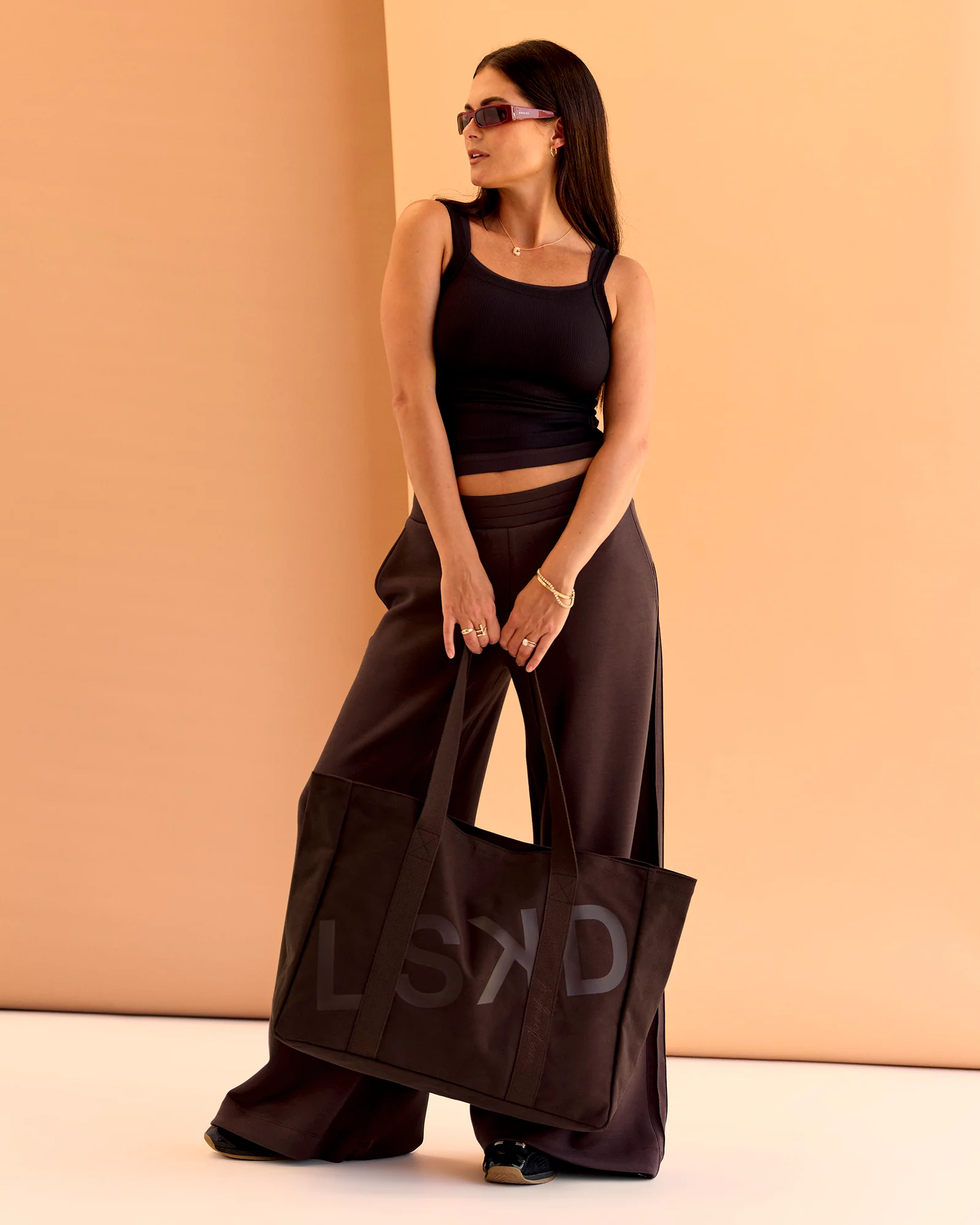 CF Move Through It Rib Tank - Black