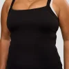 CF Move Through It Rib Tank - Black