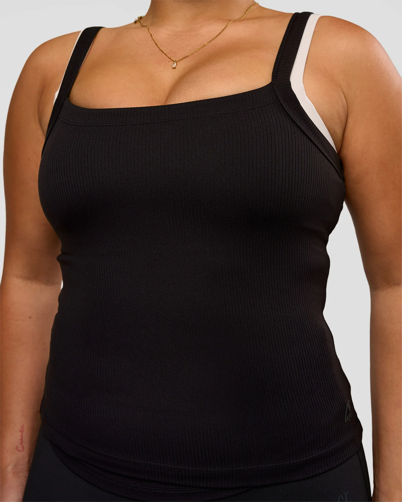 CF Move Through It Rib Tank - Black