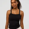 CF Move Through It Rib Tank - Black