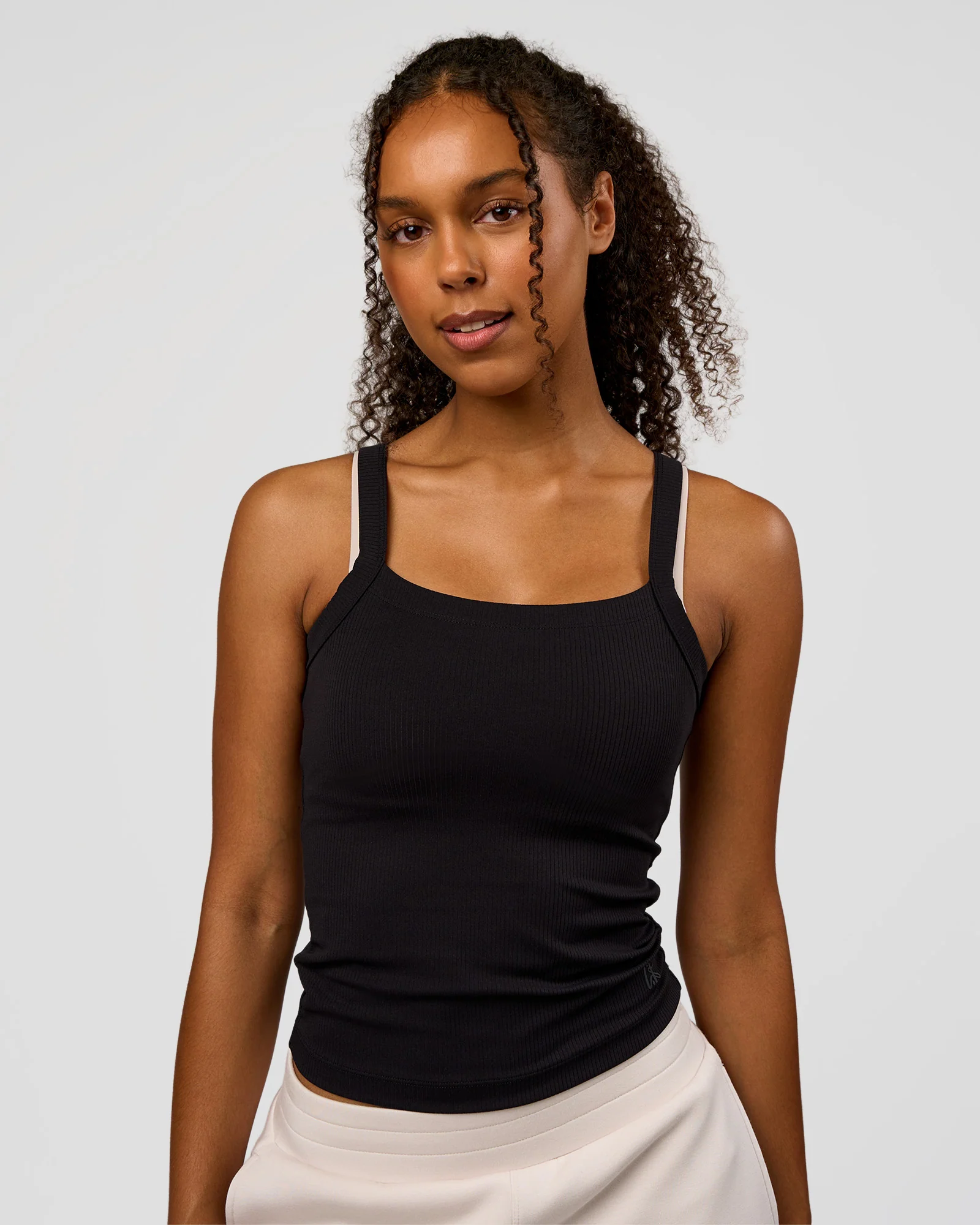CF Move Through It Rib Tank - Black