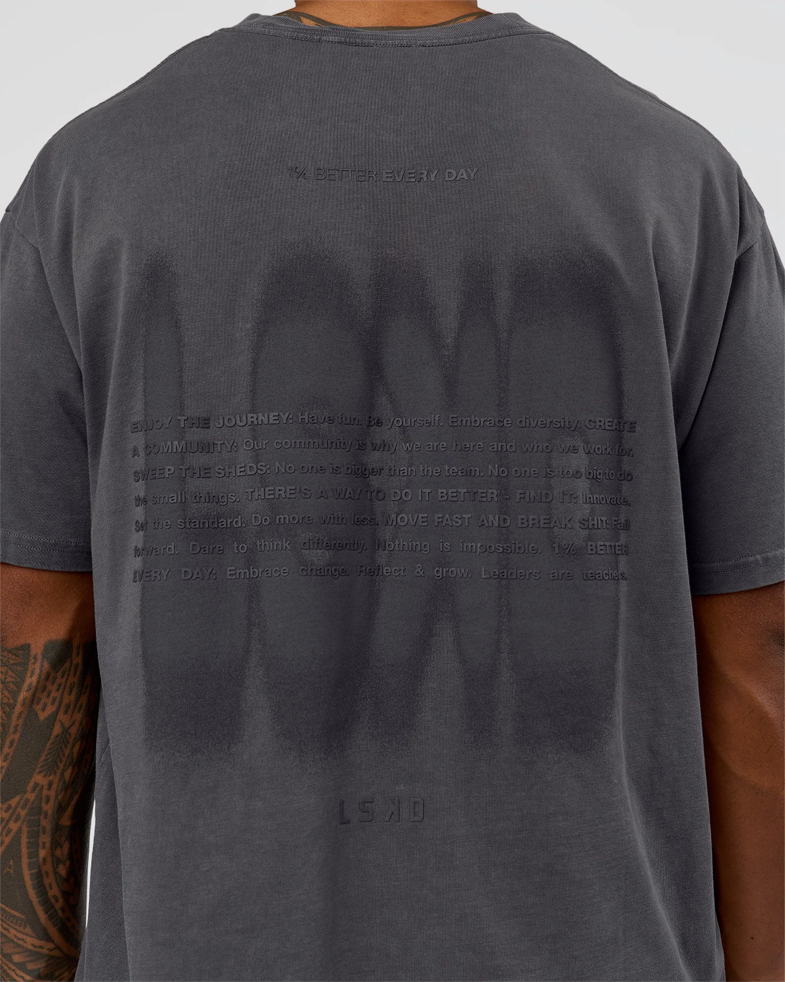 Memory In Motion Heavyweight Oversized Tee - Dark Storm Washed