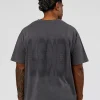 Memory In Motion Heavyweight Oversized Tee - Dark Storm Washed