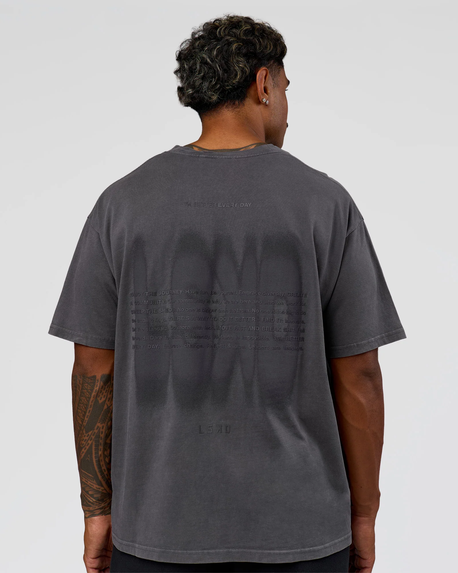 Memory In Motion Heavyweight Oversized Tee - Dark Storm Washed