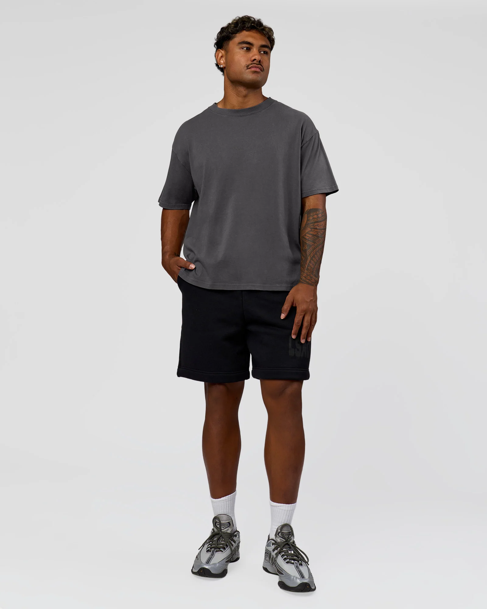 Memory In Motion Heavyweight Oversized Tee - Dark Storm Washed