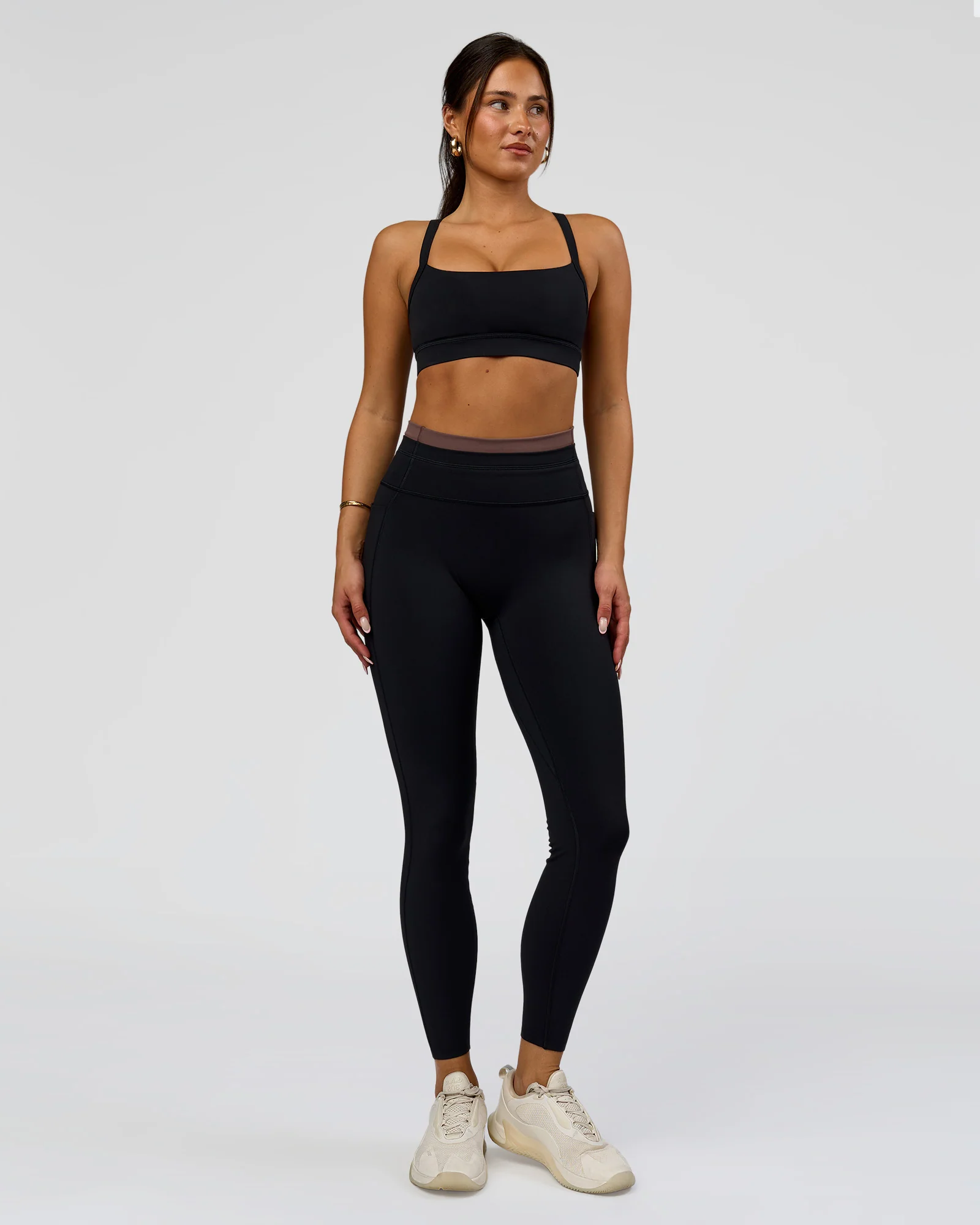 Liberate High-Rise Full Length Legging Pockets - Black-Cocoa Powder