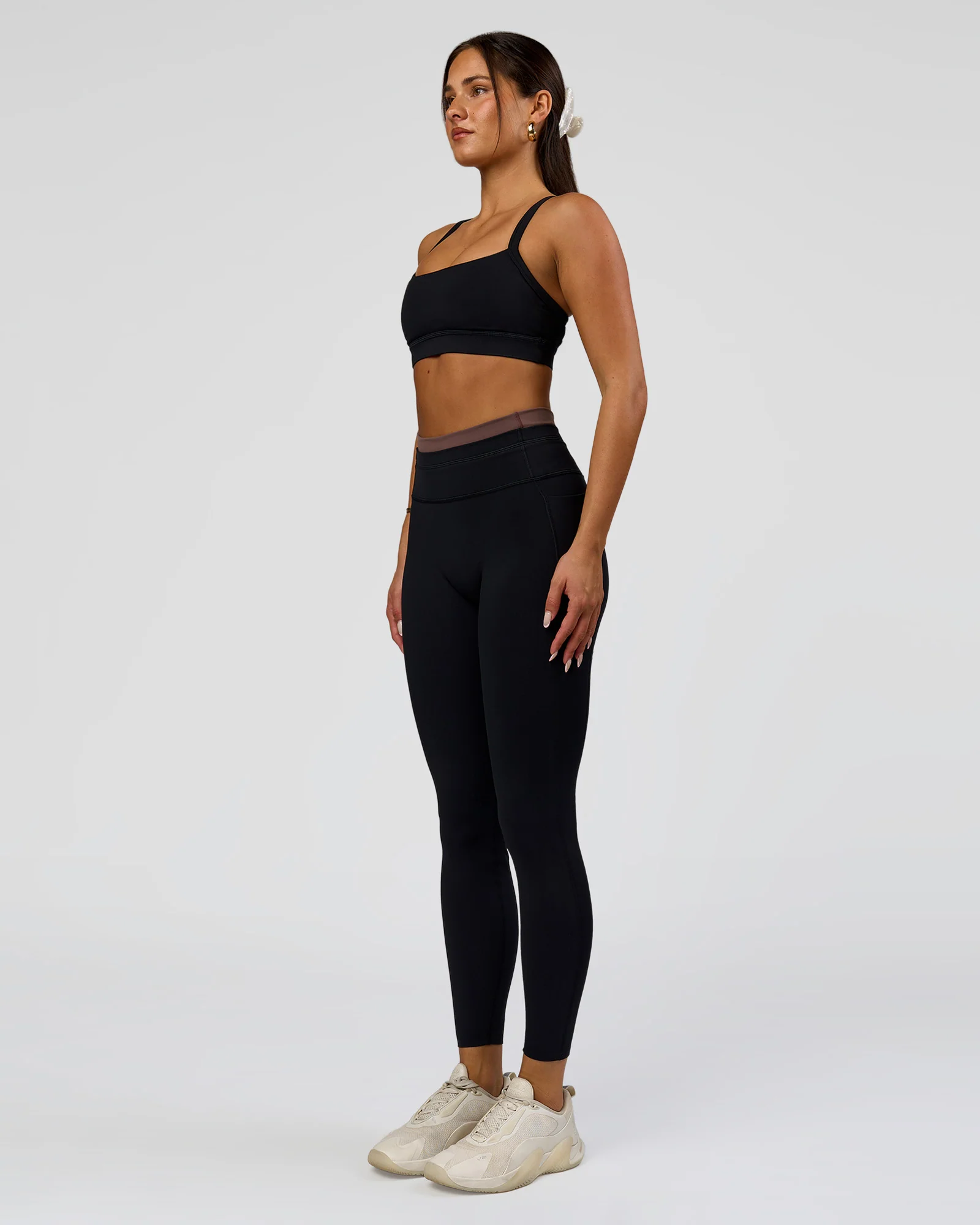 Liberate High-Rise Full Length Legging Pockets - Black-Cocoa Powder