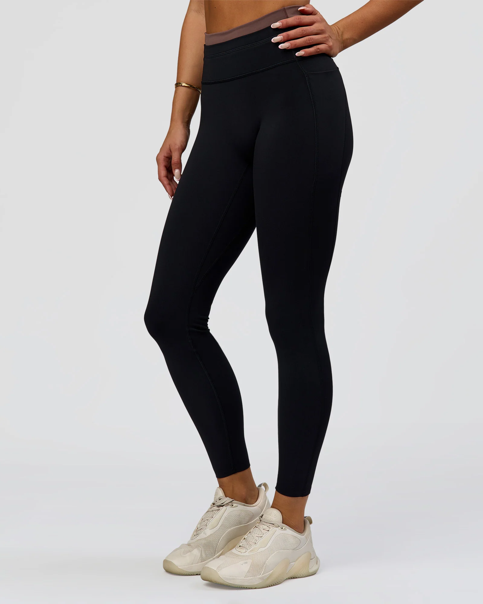 Liberate High-Rise Full Length Legging Pockets - Black-Cocoa Powder