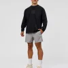 Move Fast Heavyweight Oversized Long Sleeve Tee - Black Washed