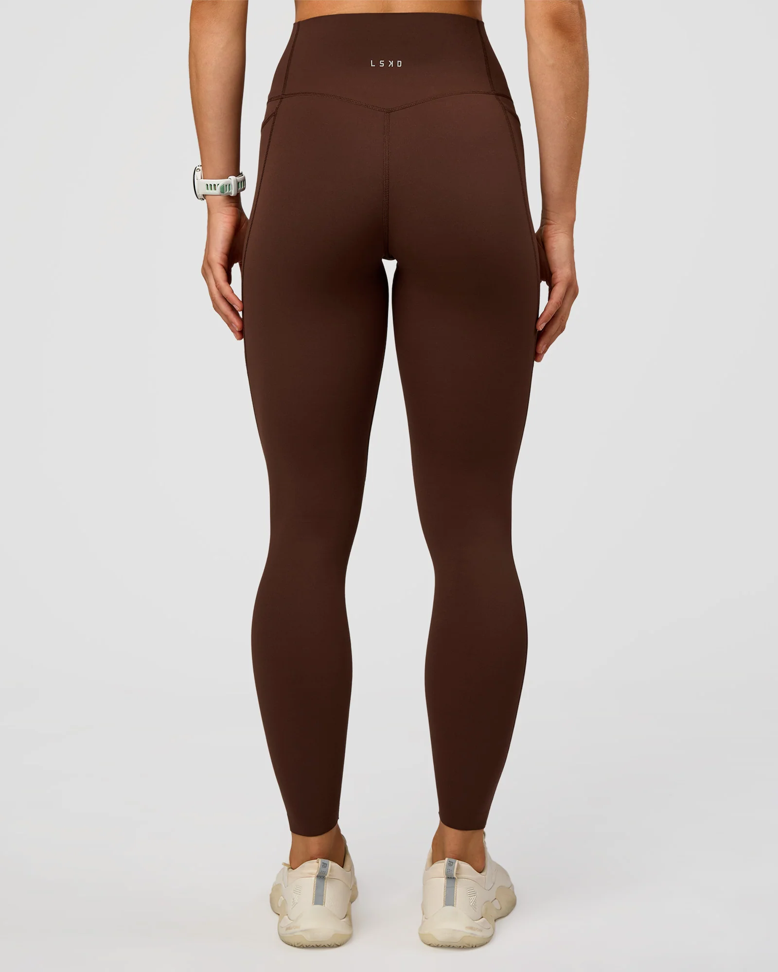 Elixir Ultra High-Rise Full Length Legging Pockets - Hot Chocolate