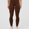 Elixir Ultra High-Rise Full Length Legging Pockets - Hot Chocolate