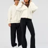 Shadow Mode Oversized Zip Through Hoodie - Off White