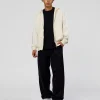 Shadow Mode Oversized Zip Through Hoodie - Off White