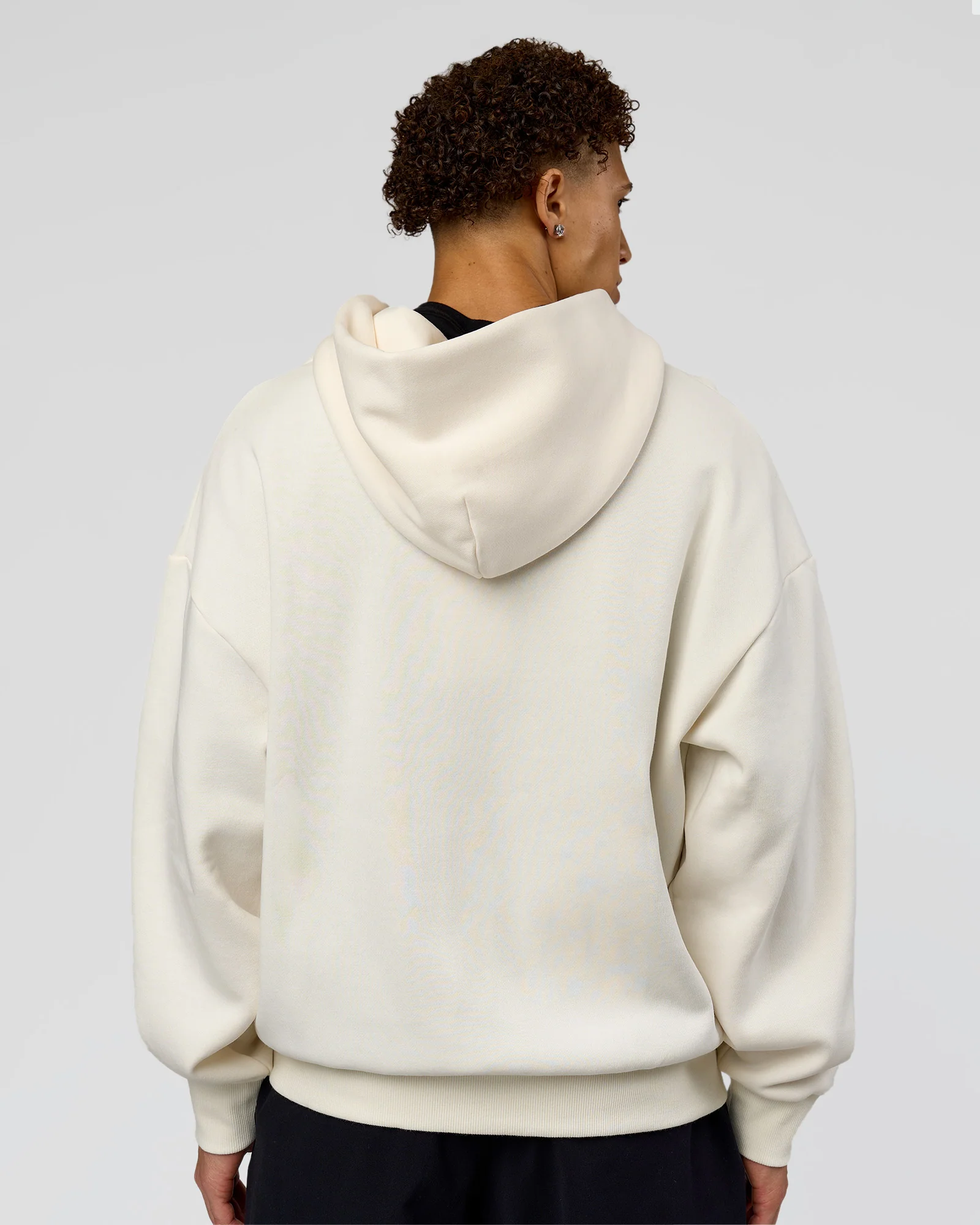 Shadow Mode Oversized Zip Through Hoodie - Off White