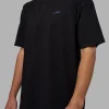 Pressure is a Privilege FLXCotton Oversized Tee - Black-Power Cobalt