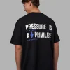Pressure is a Privilege FLXCotton Oversized Tee - Black-Power Cobalt