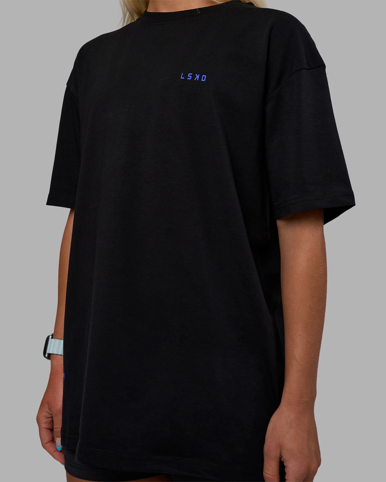Pressure is a Privilege FLXCotton Oversized Tee - Black-Power Cobalt