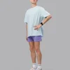 Push Boundaries FLXCotton Oversized Tee - Light Cyan-White