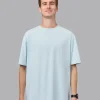 Push Boundaries FLXCotton Oversized Tee - Light Cyan-White