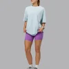 Push Boundaries FLXCotton Oversized Tee - Light Cyan-White