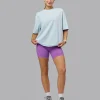Push Boundaries FLXCotton Oversized Tee - Light Cyan-White