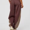 Power Play Stitch Up Fleece Sweat Pant - Cocoa Powder-Marshmallow