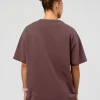 Offset Heavyweight Unisex Oversized Tee - Cocoa Powder-Cocoa Powder