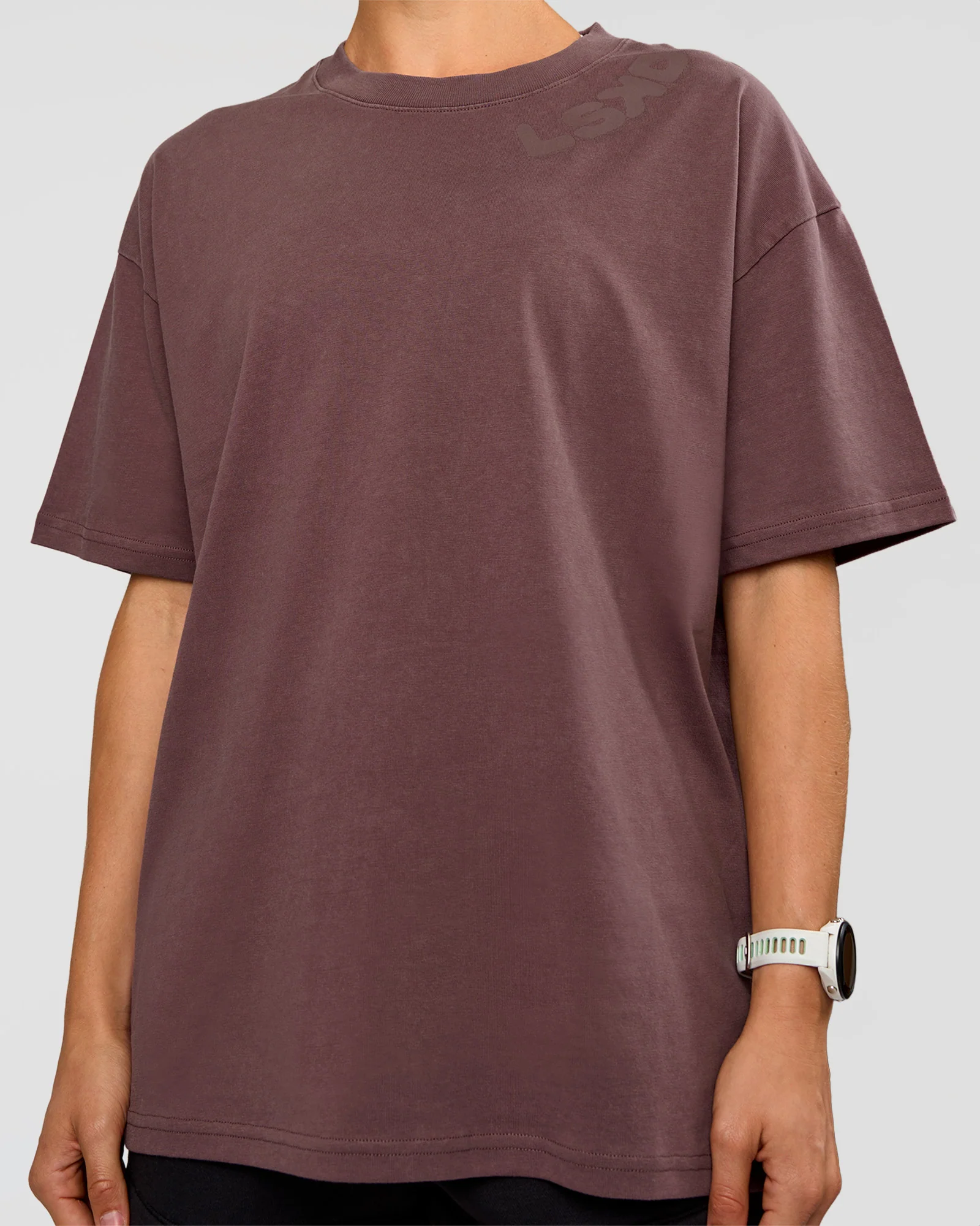 Offset Heavyweight Unisex Oversized Tee - Cocoa Powder-Cocoa Powder