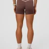 Pinnacle High-Rise 4" Short - Cocoa Powder-Off White