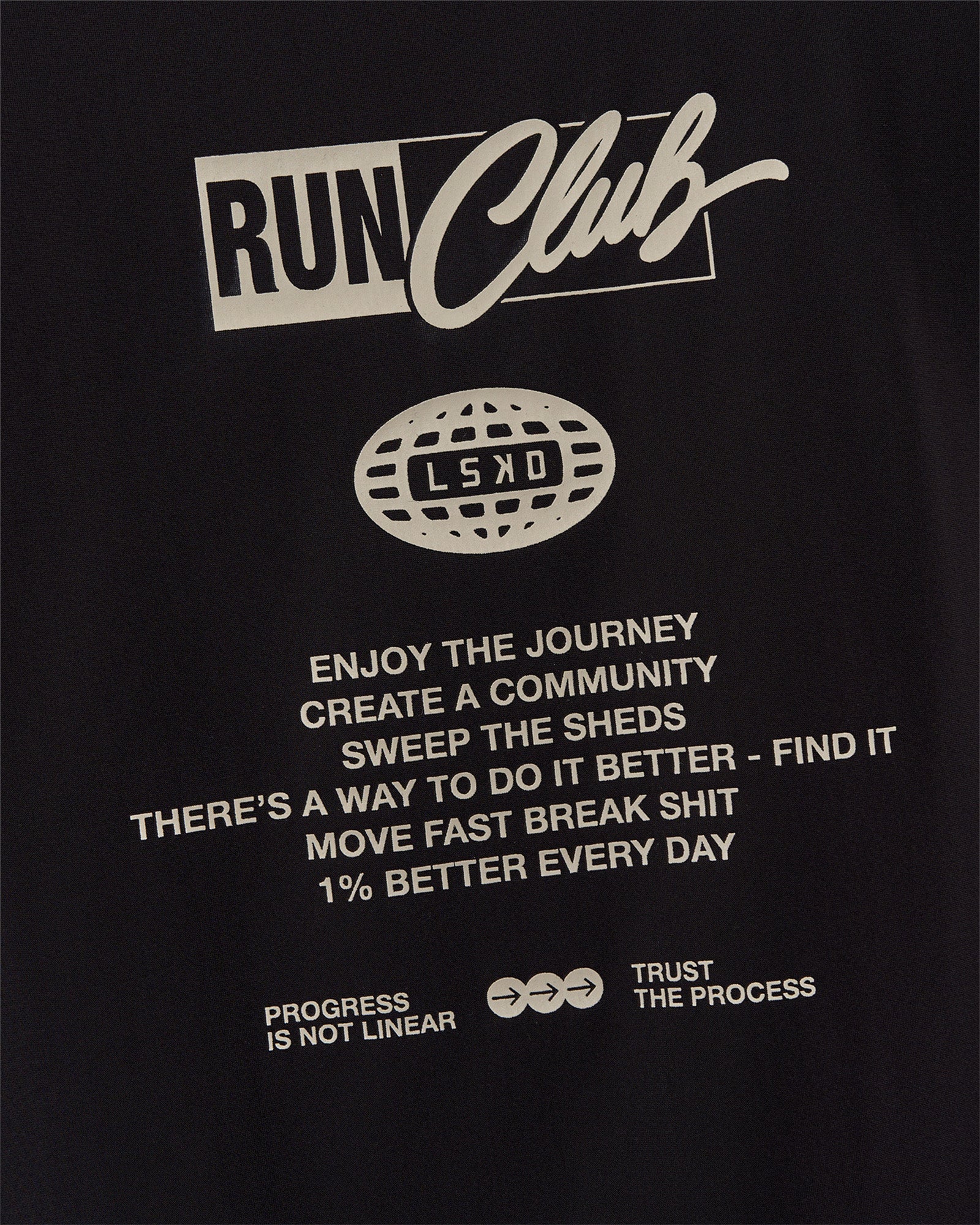 Cadence Run Club Script Values Tank - Black-Alloy