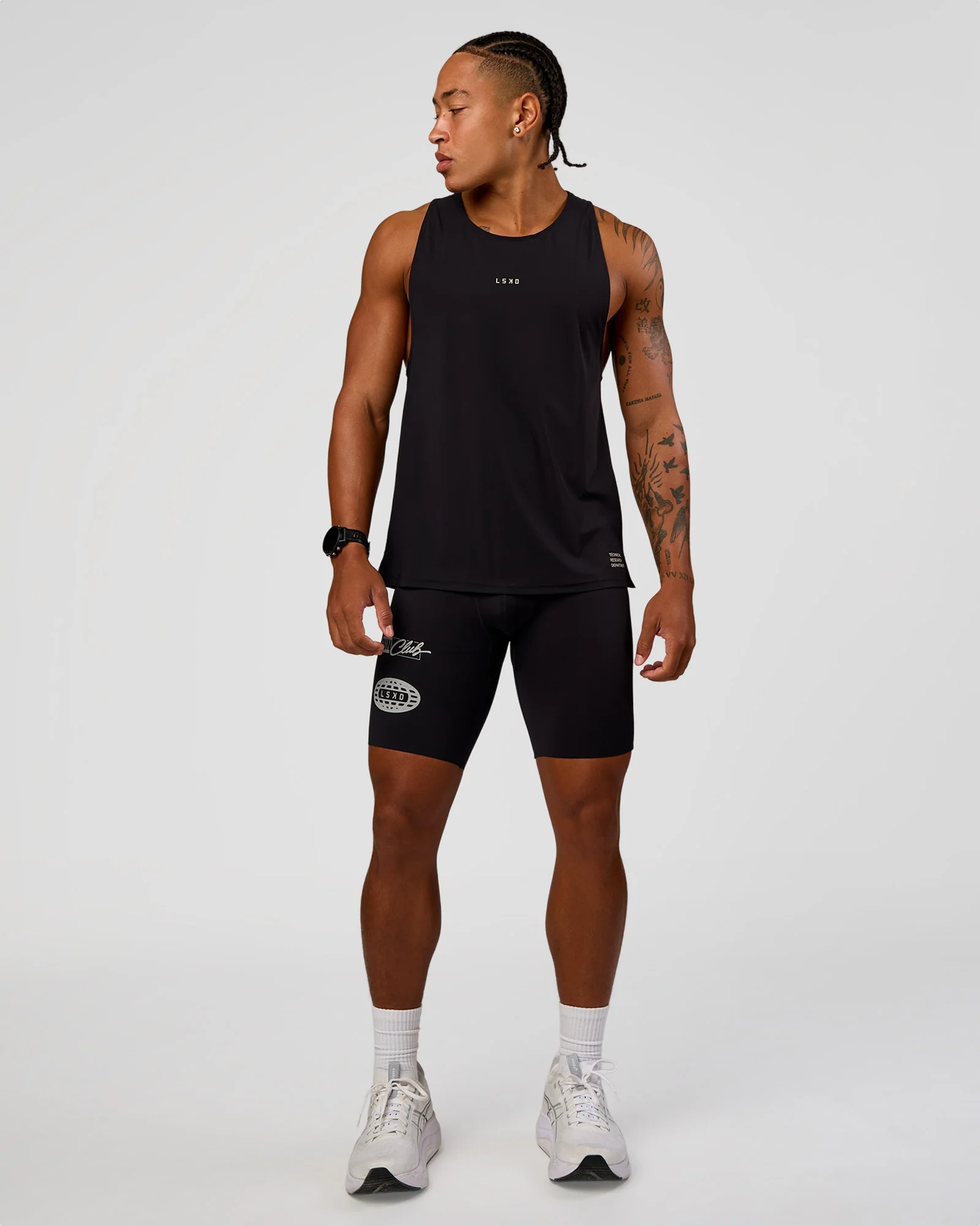 Cadence Run Club Script Values Tank - Black-Alloy