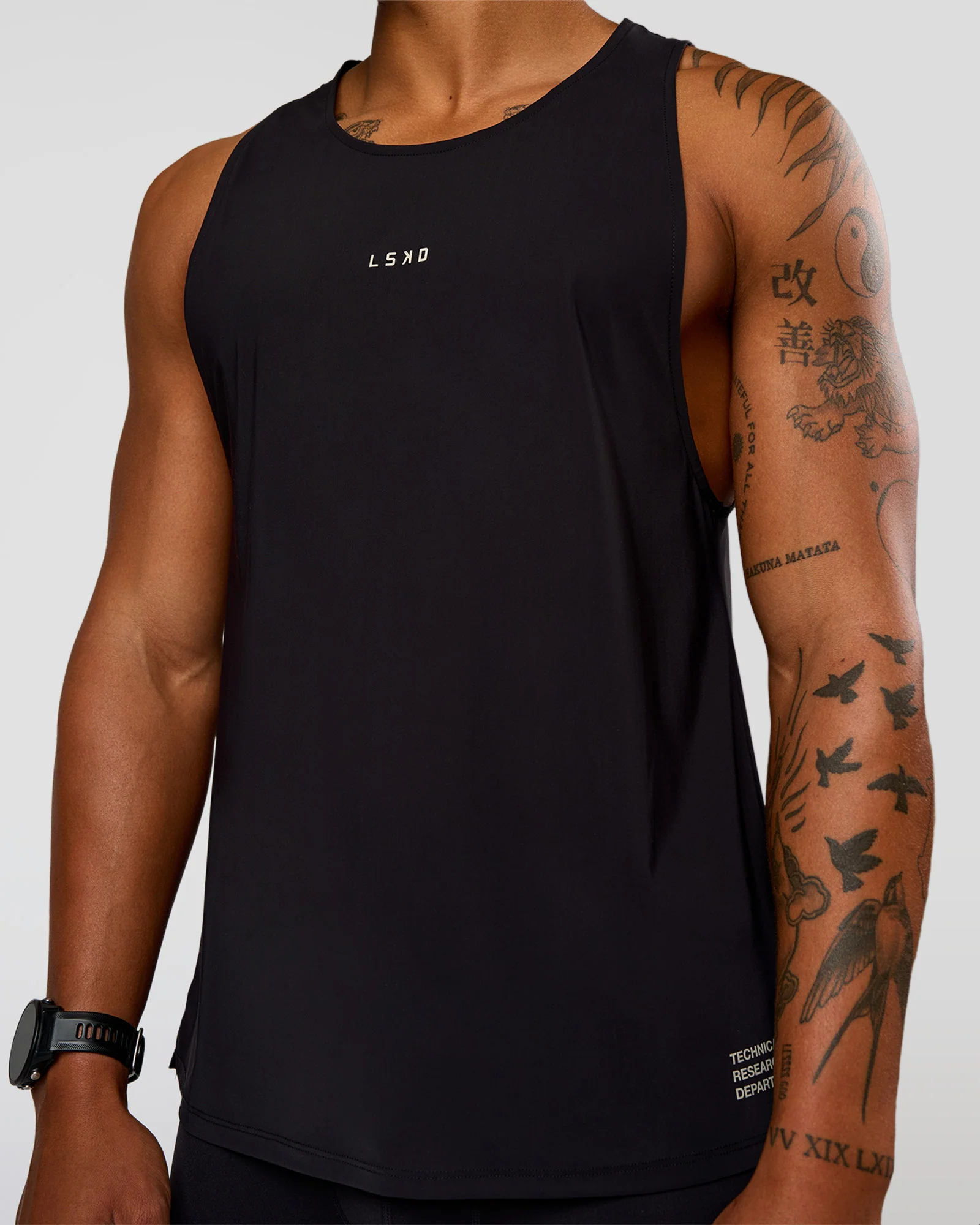 Cadence Run Club Script Values Tank - Black-Alloy