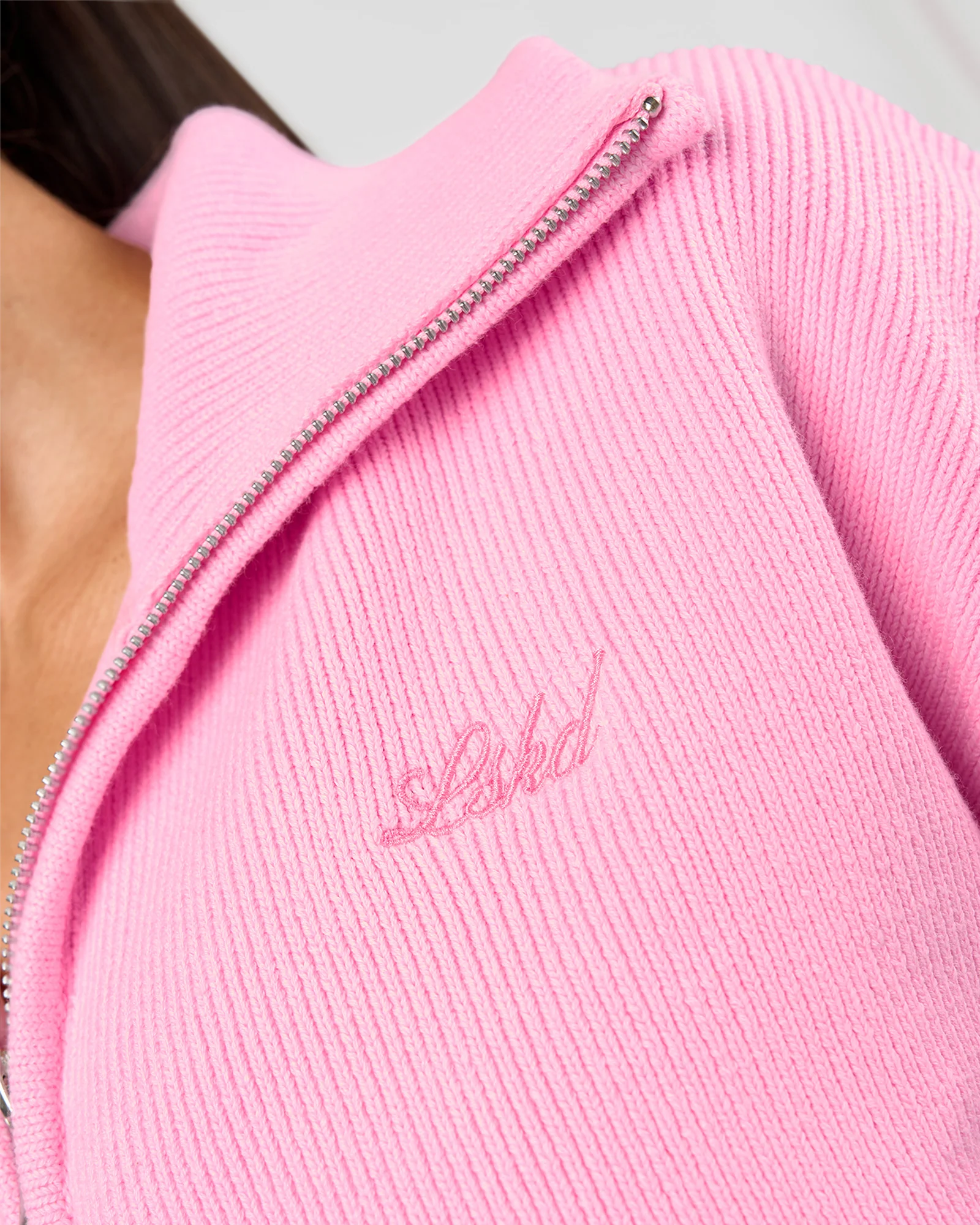 2607-fierce-knitted-cardigan-pink-rose-white-9.webp Fierce Knitted Cardigan - Pink Rose-White