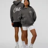 Run Club Script Oversized Hoodie - Dark Storm-Alloy