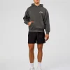 Run Club Script Oversized Hoodie - Dark Storm-Alloy