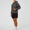 Run Club Script Oversized Hoodie - Dark Storm-Alloy