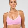 Blushing Sports Bra - Pink Rose-White