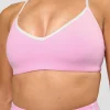 Blushing Sports Bra - Pink Rose-White