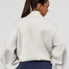 Luxe ZeroCrease Spacer Half Zip - Silver Marl