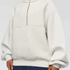 Luxe ZeroCrease Spacer Half Zip - Silver Marl