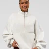 Luxe ZeroCrease Spacer Half Zip - Silver Marl