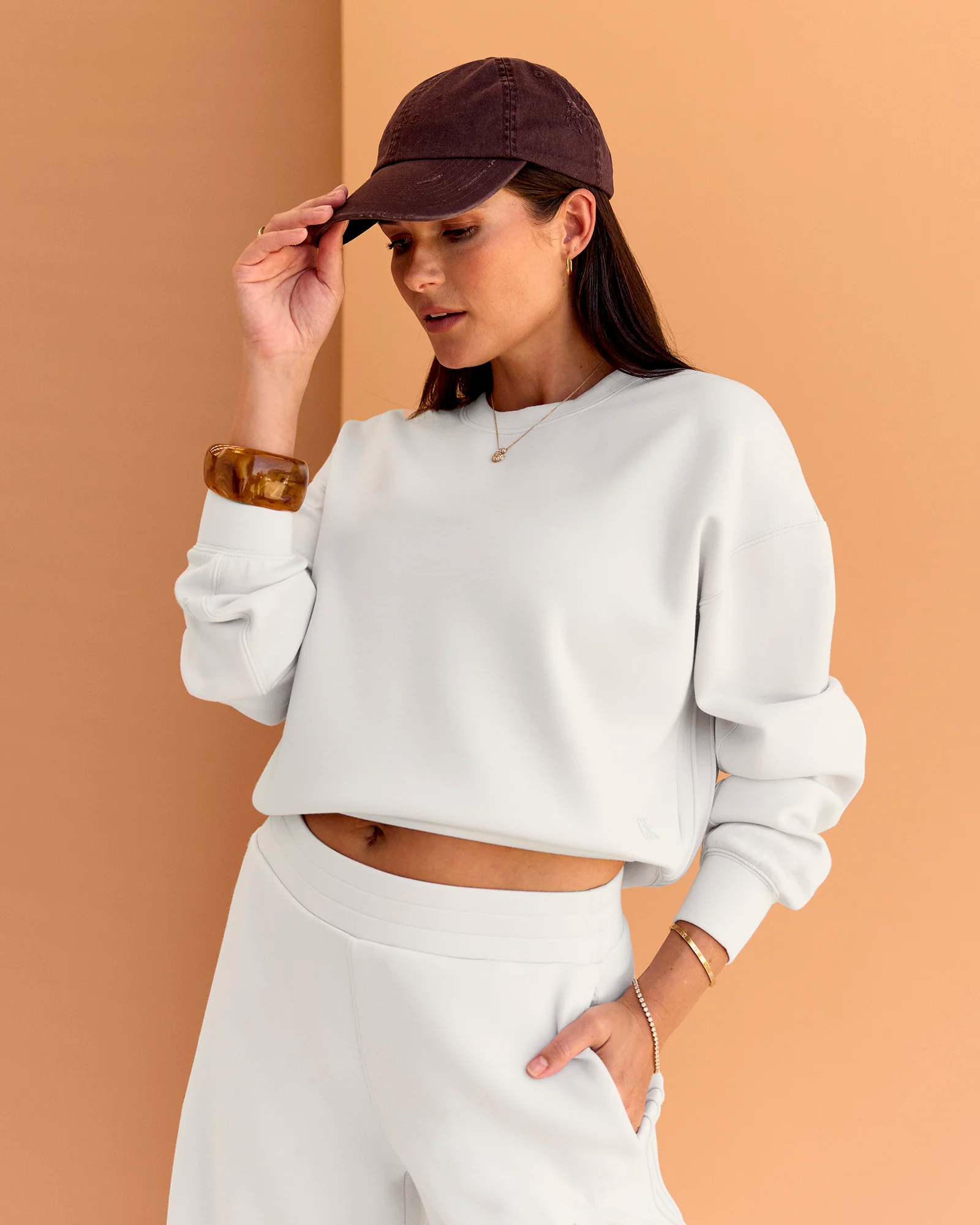 CF Elevate SoftTouch Pintuck Sweater  - Clay