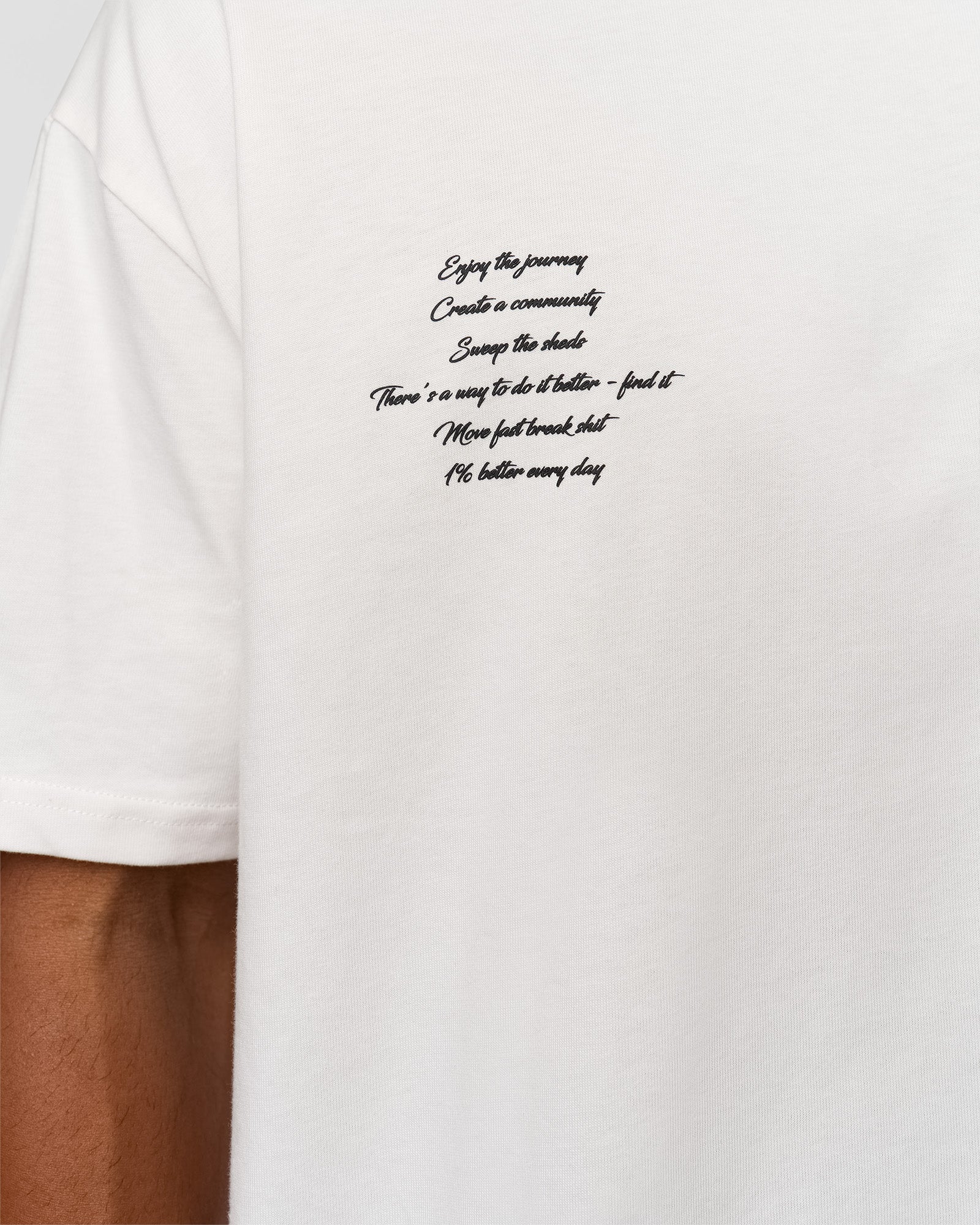 Hype Heavyweight Unisex Oversized Tee - Off White-Black