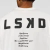 Hype Heavyweight Unisex Oversized Tee - Off White-Black