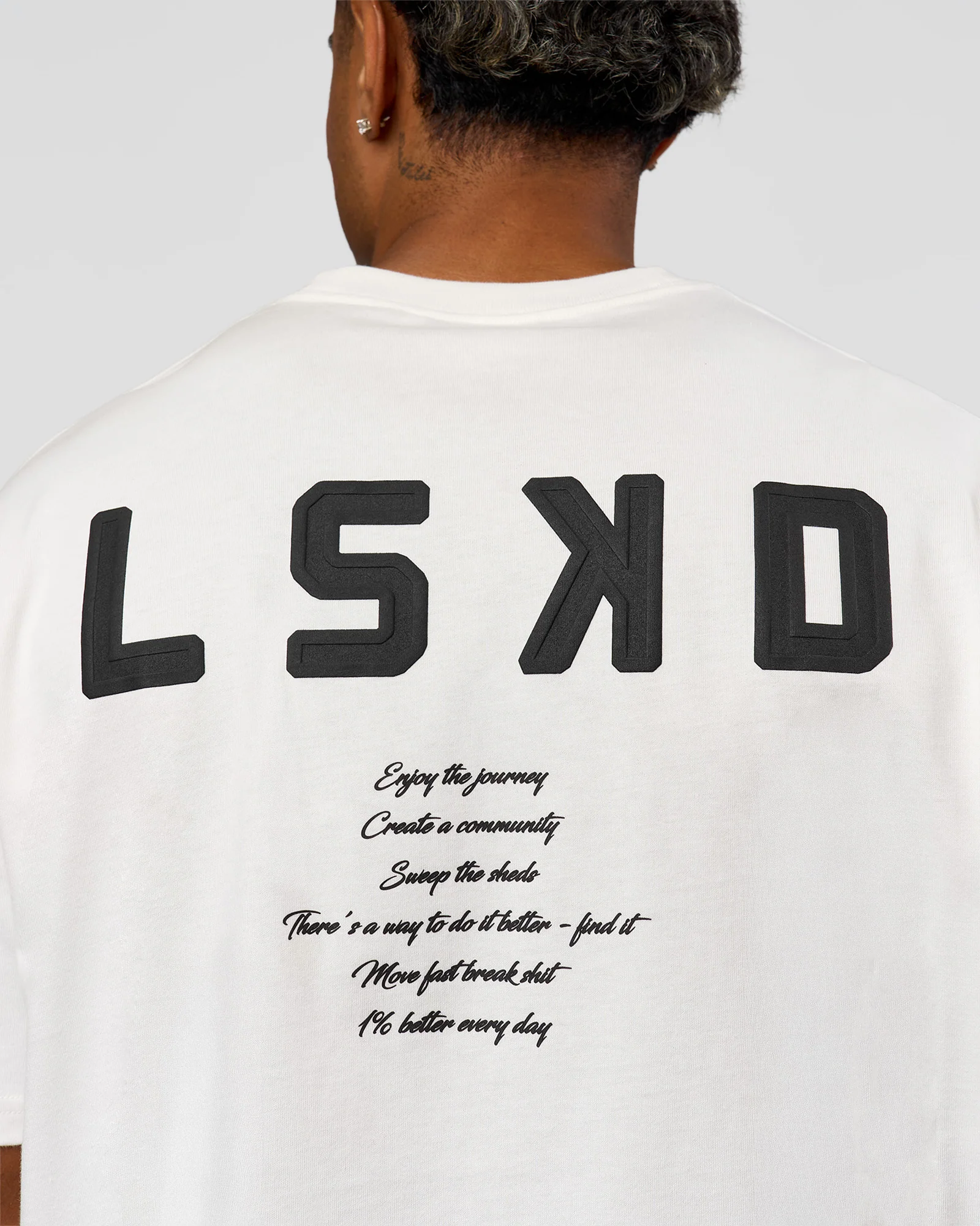 Hype Heavyweight Unisex Oversized Tee - Off White-Black