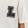 Hype Heavyweight Unisex Oversized Tee - Off White-Black