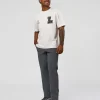 Hype Heavyweight Unisex Oversized Tee - Off White-Black